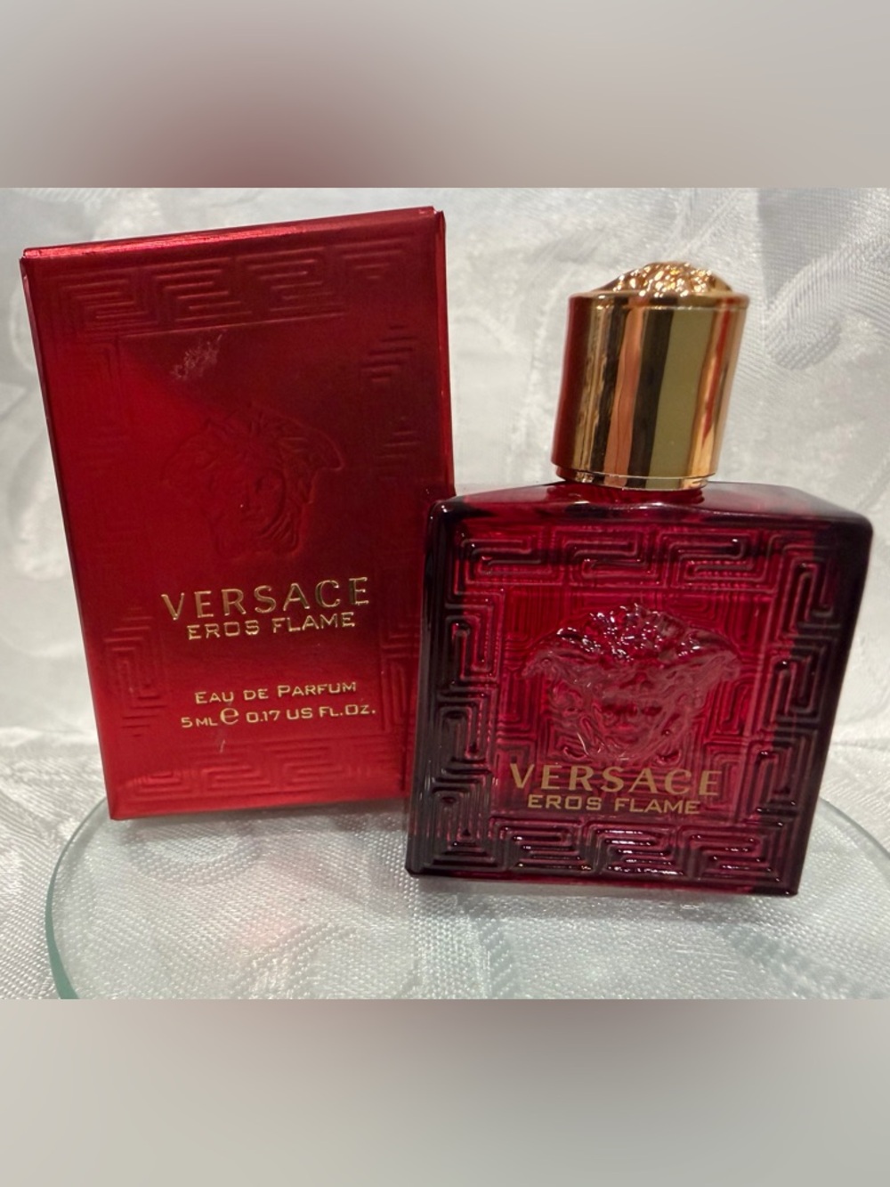 Versace Red & Gold Eros Flame Gift Box Dabber New 0.17 Fl oz mini
